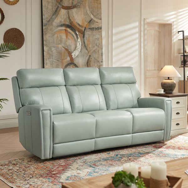 Alesund Leather Power Reclining Sofa with Adjustable Headrest