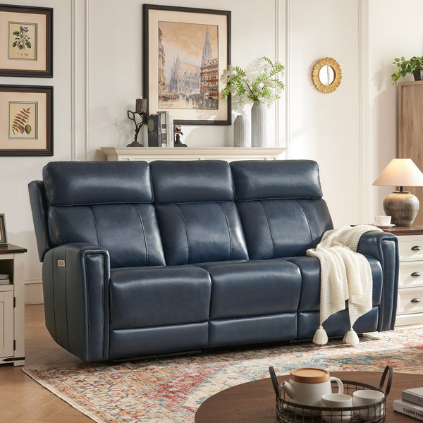 Alesund Leather Power Reclining Sofa with Adjustable Headrest