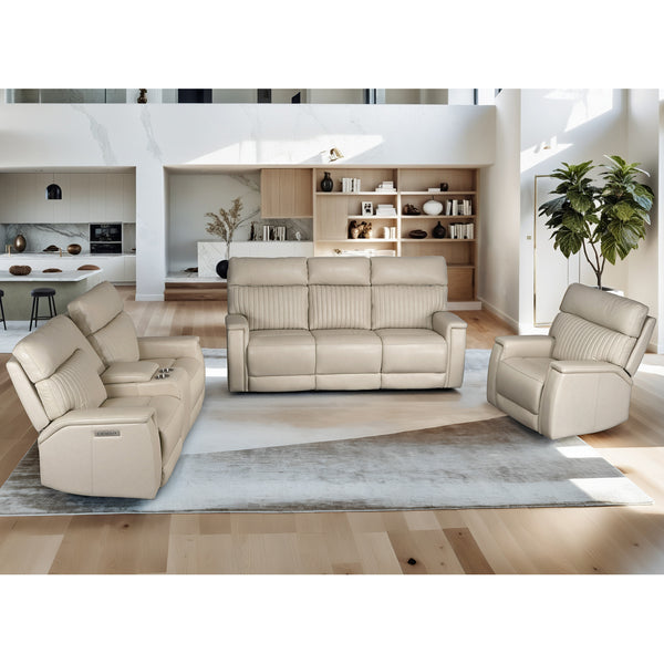 Vaasa Genuine Leather Power Reclining 3 Piece Living Room Set