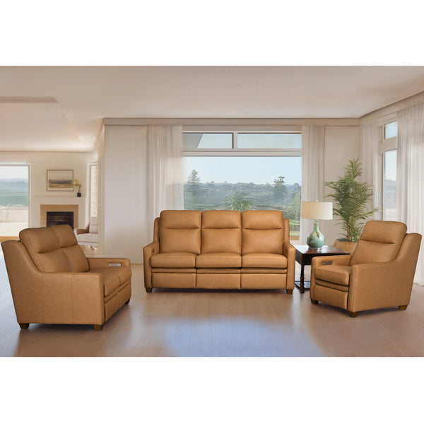 Visby Wall Hugger Leather Power Reclining 3 Piece Living Room Set