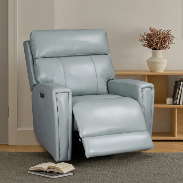 Alesund Leather Power Recliner with Adjustable Headrest