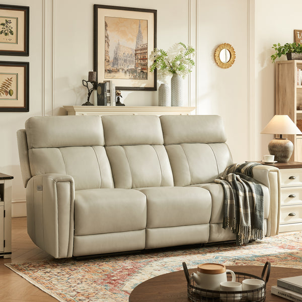 Alesund Leather Power Reclining Sofa with Adjustable Headrest