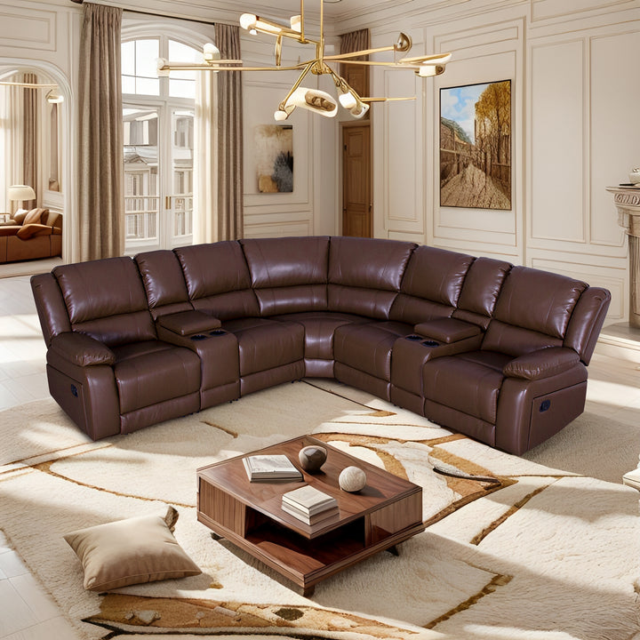 Brown Reclining Sectional