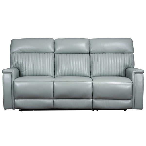 Vaasa Leather Power Reclining Sofa with Adjustable Headrest & Lumbar