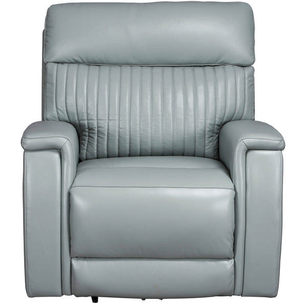 Vaasa Leather Power Recliner with Adjustable Headrest & Lumbar