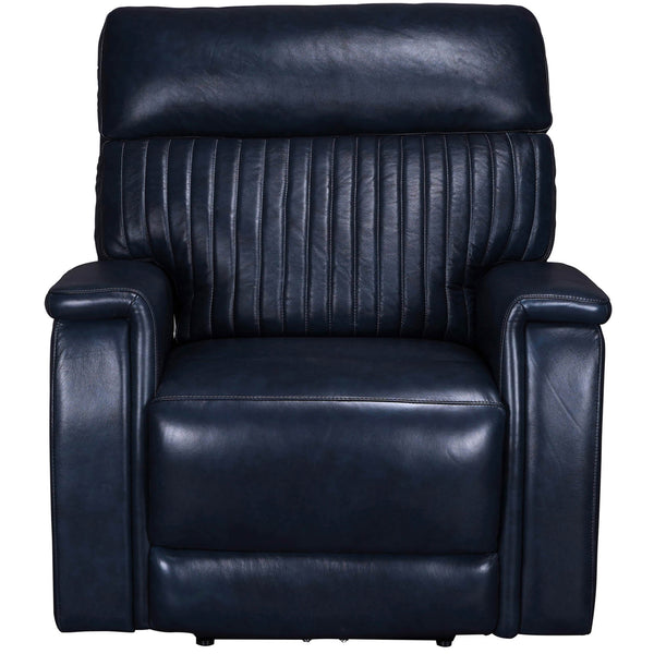 Vaasa Leather Power Recliner with Adjustable Headrest & Lumbar