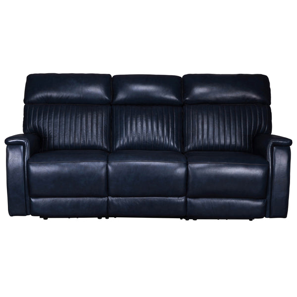 Vaasa Leather Power Reclining Sofa with Adjustable Headrest & Lumbar