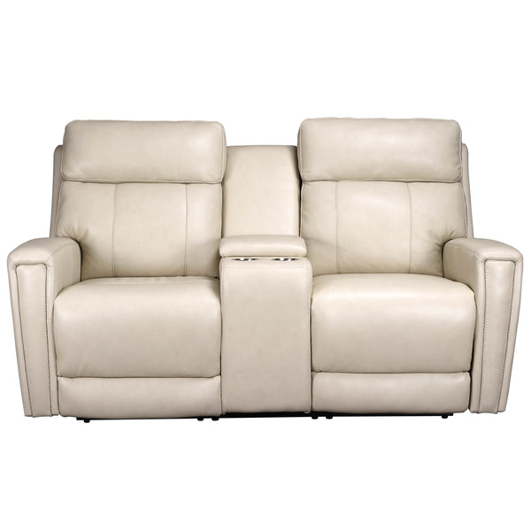 Alesund Leather Power Reclining Loveseat with Adjustable Headrest