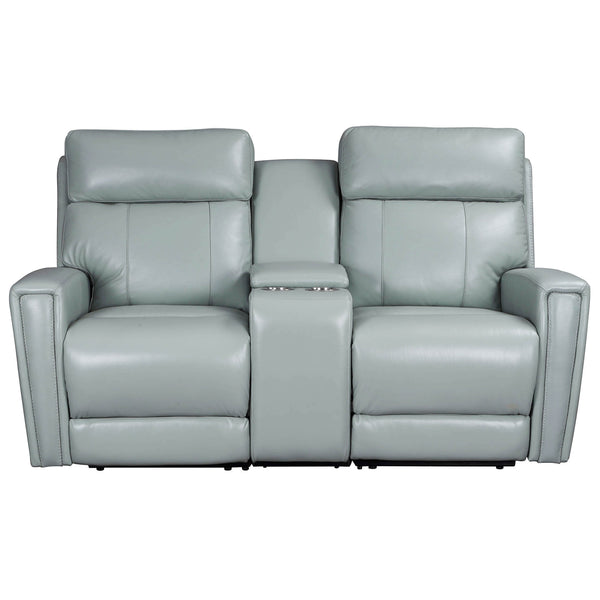 Alesund Leather Power Reclining Loveseat with Adjustable Headrest