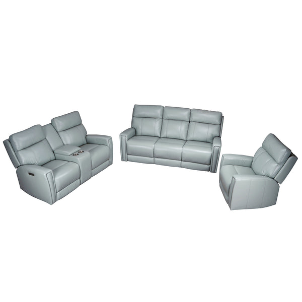 Alesund Leather Power Reclining 3 Piece Living Room Set