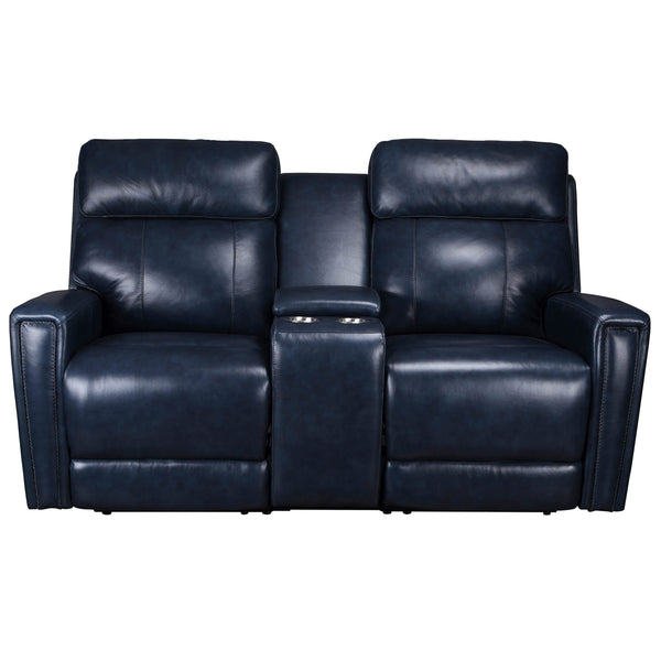 Alesund Leather Power Reclining Loveseat with Adjustable Headrest