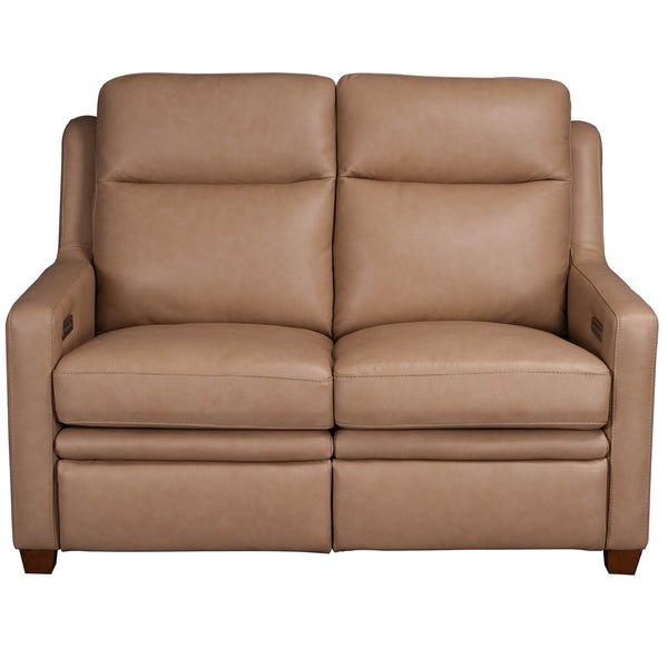 Visby Leather Power Reclining Loveseat with Adjustable Headrest & Lumbar