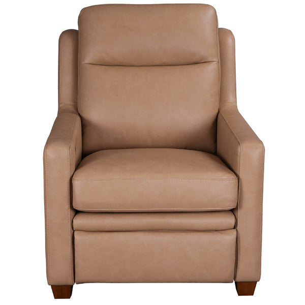 Visby Leather Power Recliner with Adjustable Headrest & Lumbar