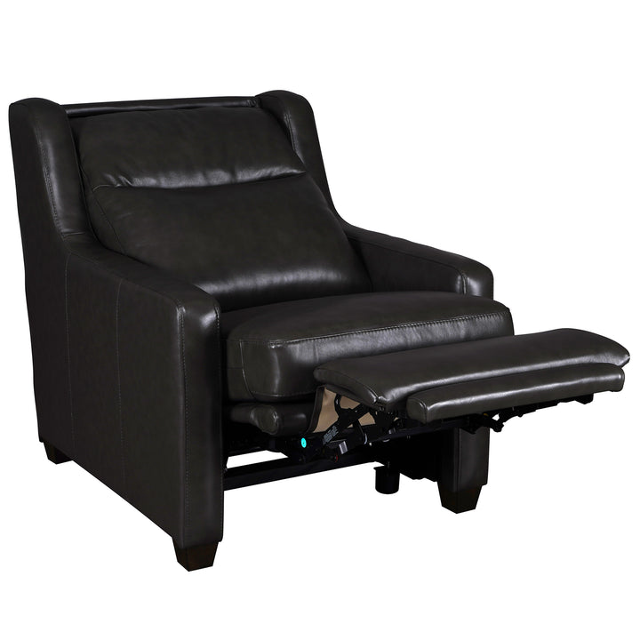 Wall Hugger Charcoal Leather Power Recliner